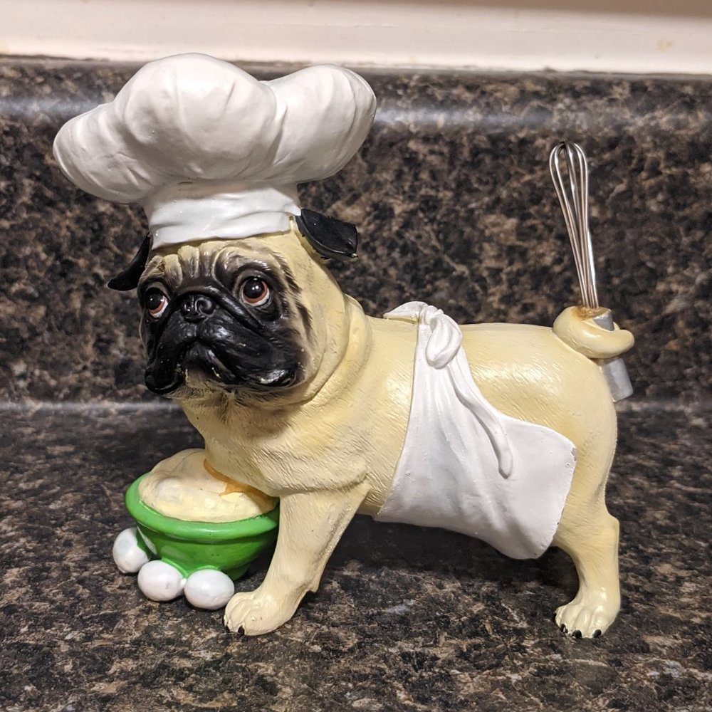 Pug chef figurine (Pugnacious)
